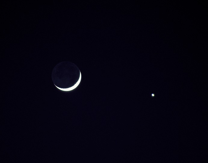 Crescent Moon and Venus, May 14